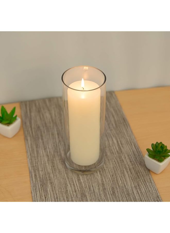 إيروريكس مزهرية أسطوانية مقاس 4 بوصات عرض × 6 بوصات ارتفاع، وعاء زهور زجاجي، حامل شموع، قطعة مركزية، وعاء زهور، لحفلات الزفاف، ديكور منزلي ومكتب شفاف 10 × 15 سم - Image 4