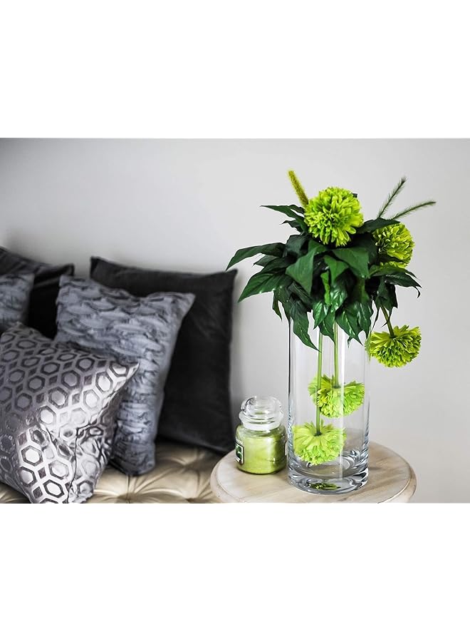 إيروريكس مزهرية أسطوانية مقاس 4 بوصات عرض × 6 بوصات ارتفاع، وعاء زهور زجاجي، حامل شموع، قطعة مركزية، وعاء زهور، لحفلات الزفاف، ديكور منزلي ومكتب شفاف 10 × 15 سم - Image 5