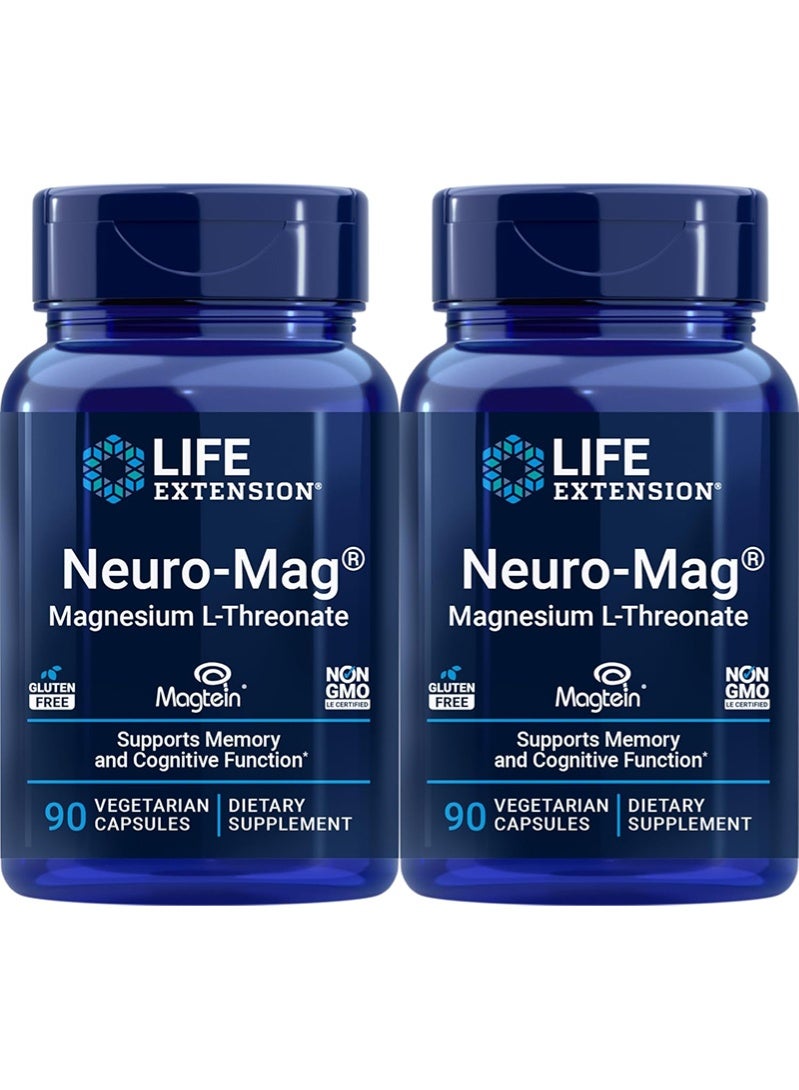 Life Extension Neuro-mag Magnesium L-threonate, 90 Count (Pack of 2) - Image 1