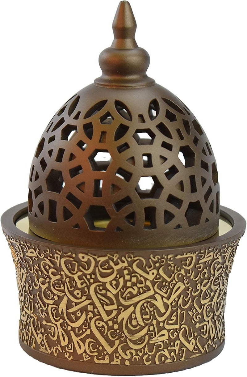 INTENSE OUD Calligraphy Style Closed Incense Burner, Coffee - Image 1