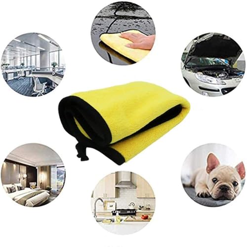 OAN All Purpose Microfiber Cloth for Cleaning, Dusting, Detailing & Polishing (All Vehicles, Office, Kitchen, Home) | 800 GSM | 45x45 cm (45 x 45 cm, 3Pc, Multicolor) - Image 5