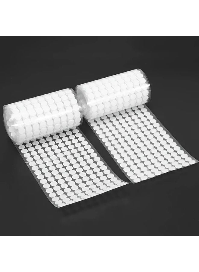 100 Pairs 10MM Round Strong Dot Tape Self Adhesive Hook And Loop Tapes For DIY - Image 1