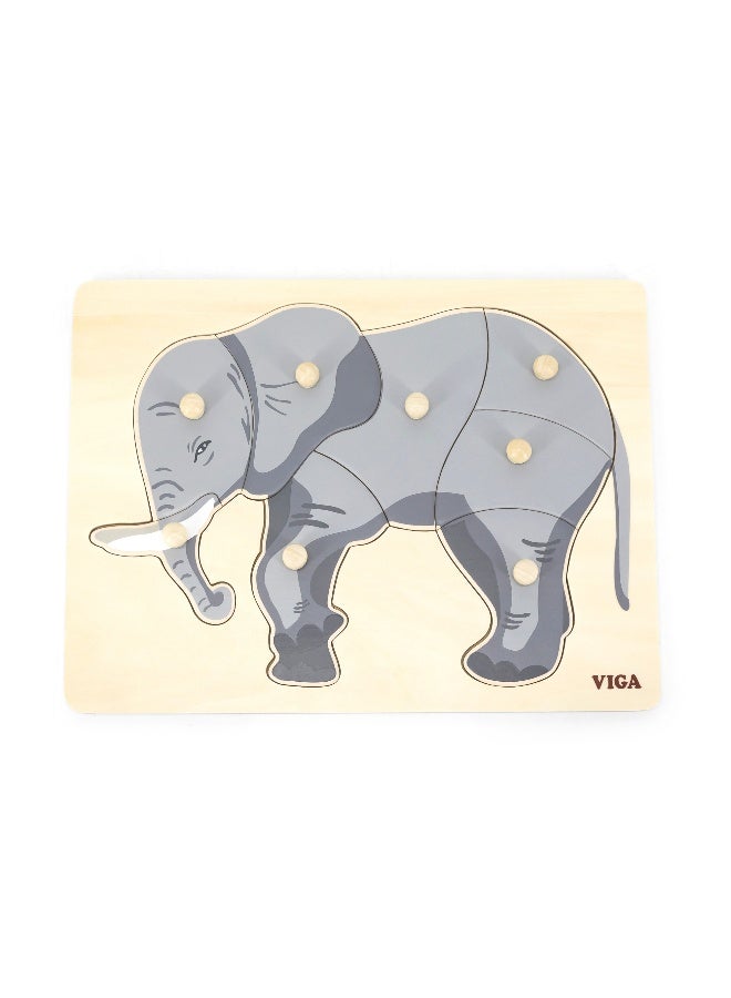 Viga Montessori Puzzle Elephant - Image 1