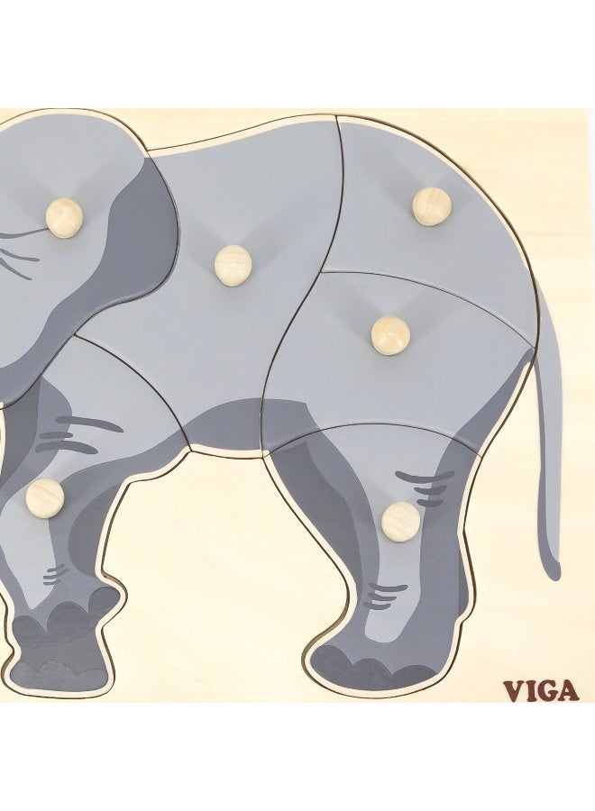 Viga Montessori Puzzle Elephant - Image 4