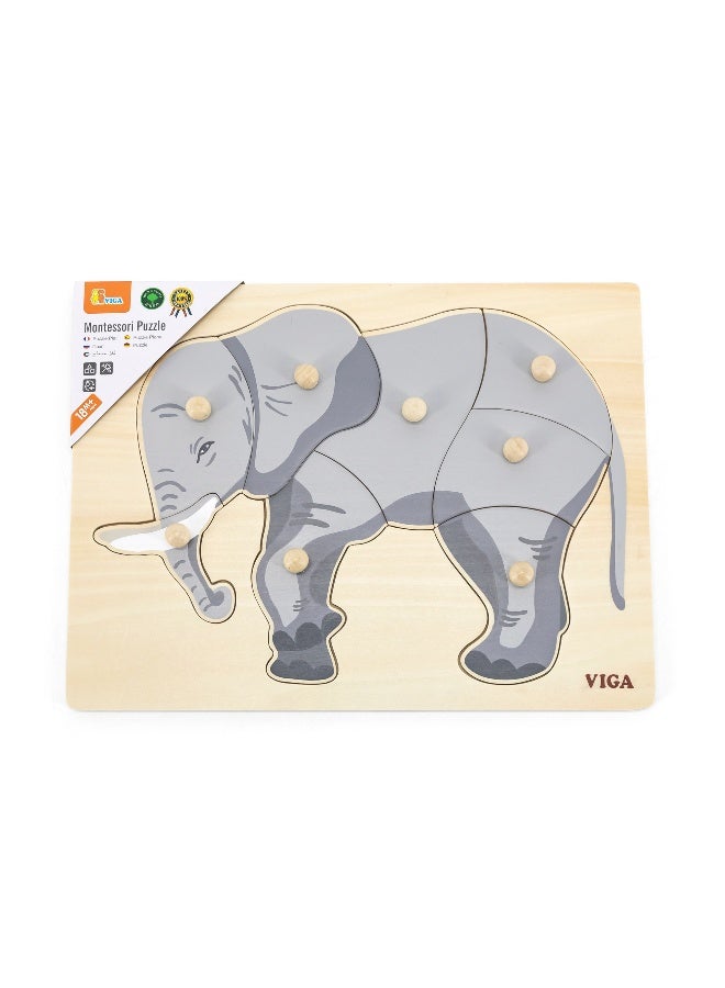 Viga Montessori Puzzle Elephant - Image 5