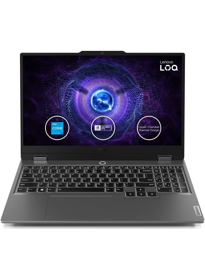 Lenevo LOQ 15IRX9 Gaming Laptop with 15.6-inch screen / Core i7-13650HX processor / 16GB RAM / 512GB SSD / NVIDIA GeForce RTX 4050 6GB graphics card / DOS operating system - Image 1