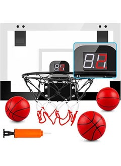 Arabest Indoor Basketball Hoop for Kids and Adults Door Room Basketball Hoop Mini Hoop with Electronic Scoreboard, 3 Balls and 3 Batteries Basketball Toys for 5 6 7 8 9 10 11 12 Year Old Boys Girls  - Image 1