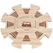 NVAAV Mexican Train Dominoes Wooden Hub 8 Player Premium Pine with Felted Bottom Durable Game Centerpiece Ideal Board Game Accessory - Image 2