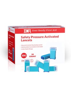 Ever Ready First Aid Ever Ready First Aid Safety Pressure Activated Lancets, Sterile Push Lancets with 30 Gauge for Blood Sugar Testing - 50 Count 