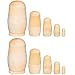 Chalyna 2 Sets Unpainted Nesting Dolls Blank Russian Nesting Dolls Personalize Create Your Own Easter Russian Doll Wooden Matryoshka DIY Kit for Kids - Image 2