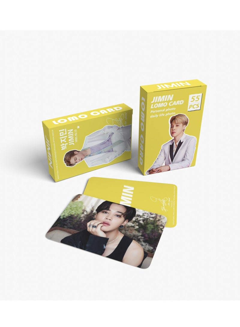 SKYLO 55-Piece BTS Jimin Personal Photo Lomo Card - Image 2
