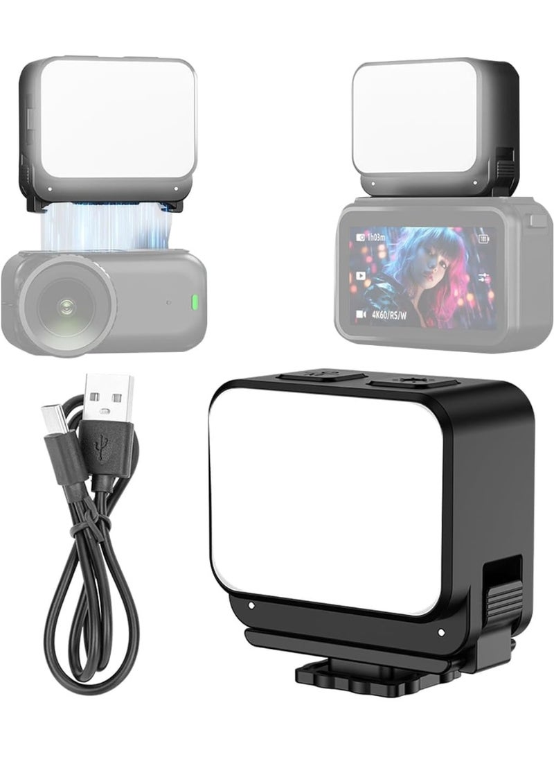 Magnetic Mini Light for DJI Osmo Nano,Rechargeable Auxiliary LED Fill Light IPX4 Waterproof,4-Levels Brightness Adjustable Photography Lighting for YouTube/TikTok Selfie Vlog Video Recording - Image 1