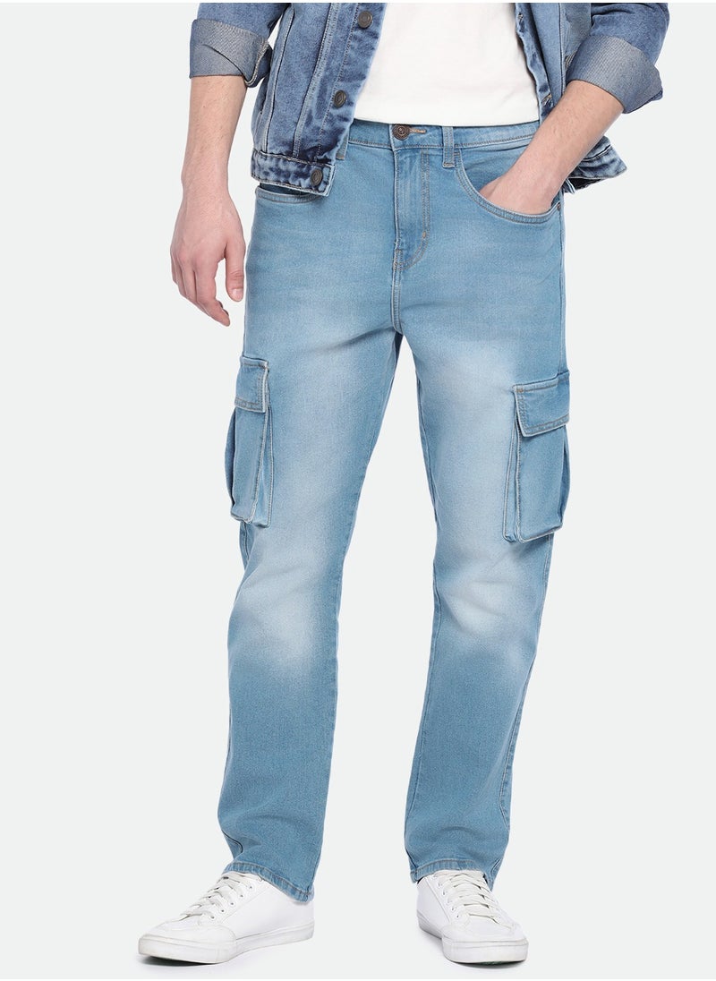 Mid Blue Straight Fit Jeans for Men - Denim 3/1 Twill, Solid, Mid Rise, Full Length, Button & Zip Closure, Casual - pzsku/ZF7071B8A47D1B95A9410Z/45/_/1724360313/124b2c26-9daf-4c46-a4af-8785d58bb770