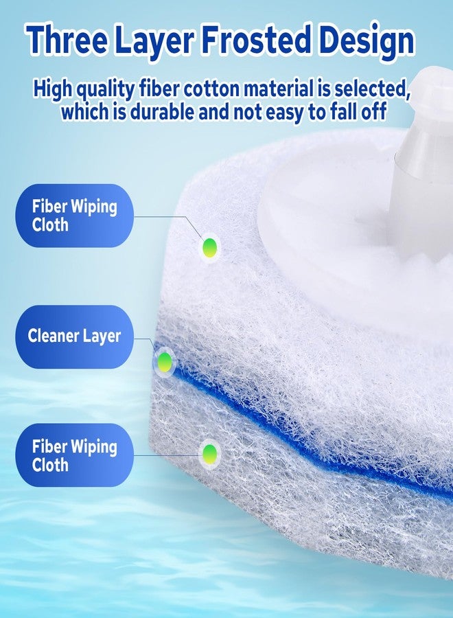 Cecailin® 60pcs Disposable Toilet Brush.Toilet and Bathroom Cleaning.Toilet Wand Refill,Disposable Toilet Bowl Cleaner Wand.Toilet Brush Head.Toilet Wand - Image 2