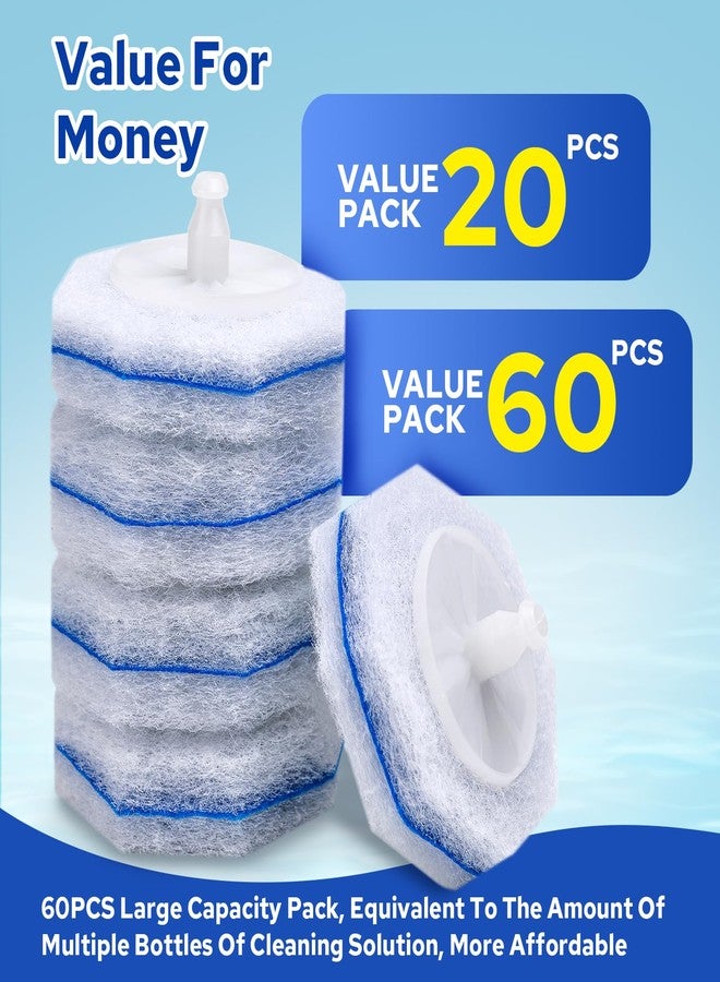 Cecailin® 60pcs Disposable Toilet Brush.Toilet and Bathroom Cleaning.Toilet Wand Refill,Disposable Toilet Bowl Cleaner Wand.Toilet Brush Head.Toilet Wand - Image 4