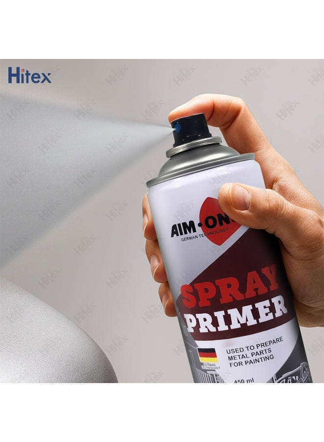 Hitex AIM ONE Spray Primer Matt Grey – Fast-Drying, Rust-Inhibiting Automotive Surface Primer, Multi-Surface Use, 450ml – Ideal for Metal, Plastic, Wood - Image 4