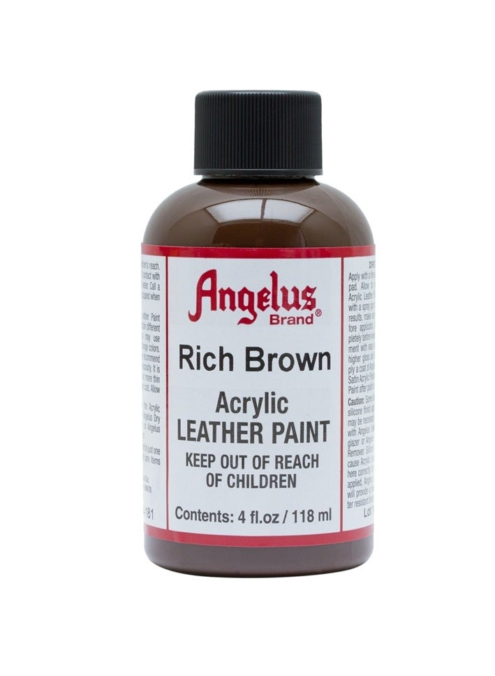 Angelus Leather Paint 4oz Rich Brown