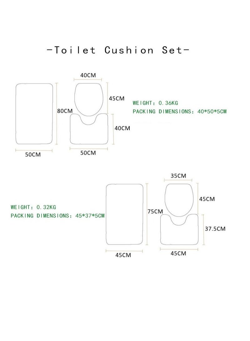 الأزرق جي دبليو طقم إكسسوار دواسات الحمام من 3 قطع - Image 5