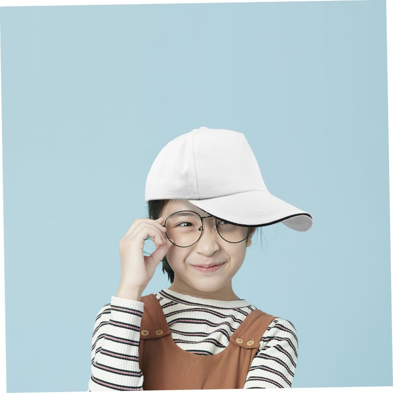 DIY Blank Hand-Painted Baseball Cap Graffiti Peaked Hat for Boys White - Image 4