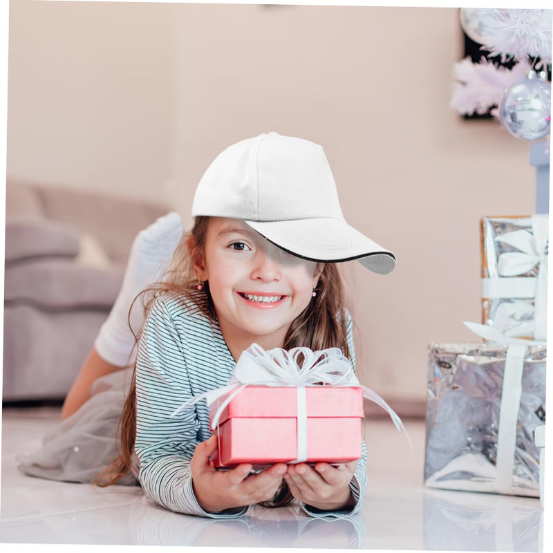 DIY Blank Hand-Painted Baseball Cap Graffiti Peaked Hat for Boys White - Image 3