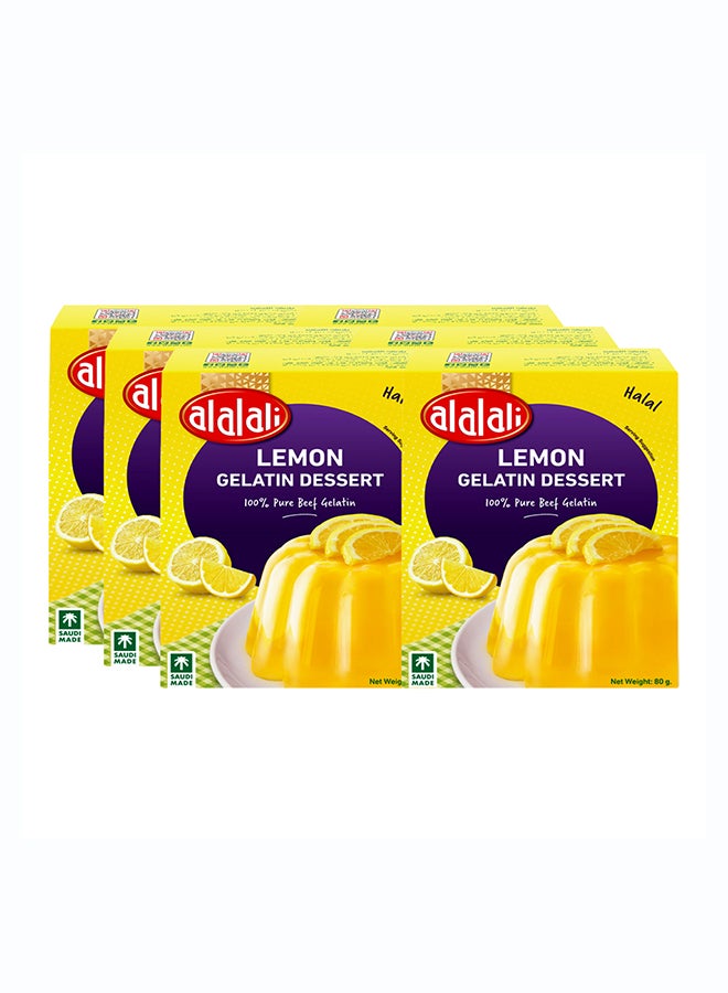 Al Alali Gelatin Dessert Lemon 80 g (Pack of 6)