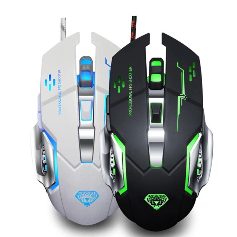 Y&D Sports Game Mechanical Mouse - 6 Buttons, 3200 DPI, Breathing LED, USB Optical Gaming Mouse for PC Laptop - Image 2