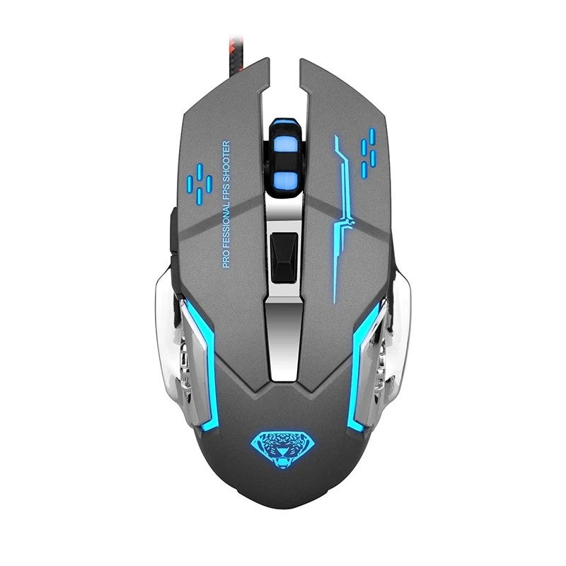 Y&D Sports Game Mechanical Mouse - 6 Buttons, 3200 DPI, Breathing LED, USB Optical Gaming Mouse for PC Laptop - Image 1