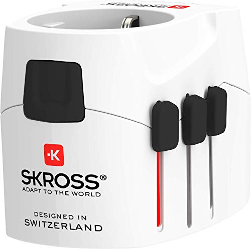 SKROSS | 1.302461 | Pro Light USB (4xA) | Universal Travel Adapter 2 & 3 Pin with 4 USB Ports 4.8A Voltage and Power: 100V-700W/250V-1750W Suitable for PC and Hair Dryer - Image 3
