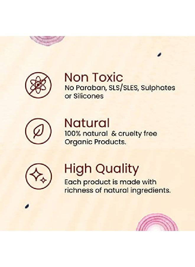 شامبو 91Ayurveda للبصل الأحمر مع مستخلص زيت بذور البصل وزيت الحبة السوداء للشعر | خالي من البارانين والكبريتات والسيليكون 200 مل شامبو بصل