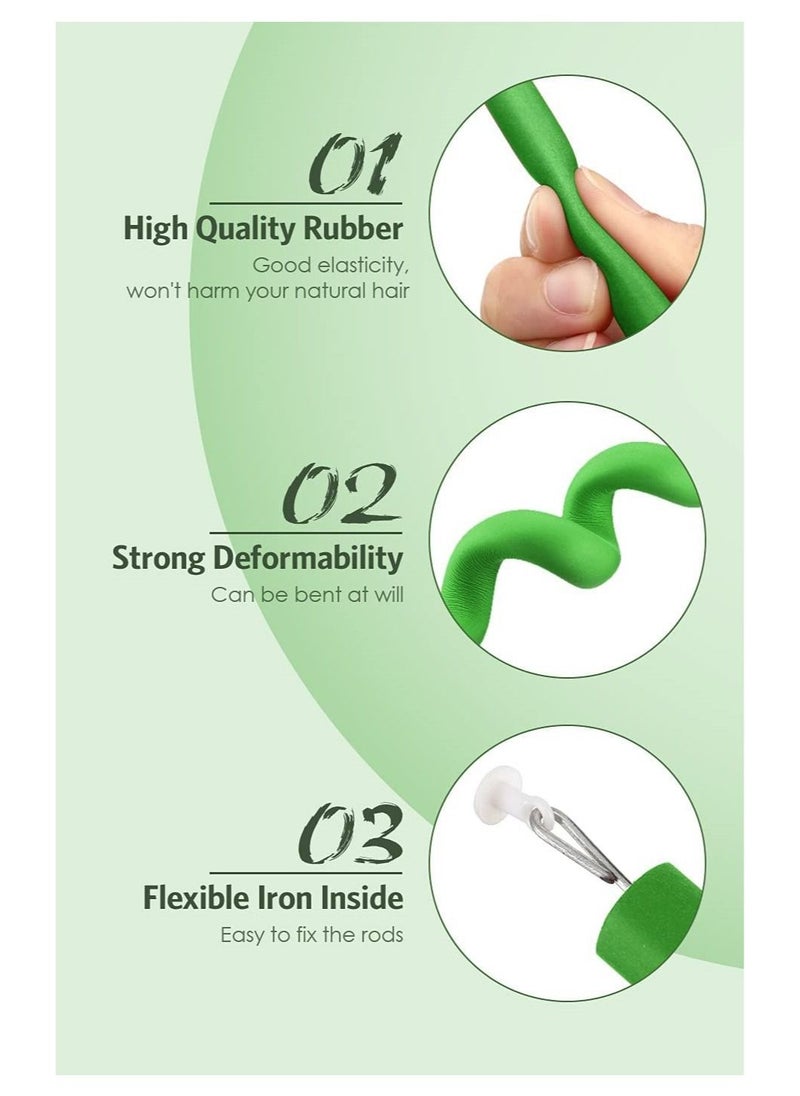 LA PERLA TECH  - 40 PICS Flexible Curling Rods Foam Hair Curling Rods Soft Bendy Hair Rollers No Heat Hair Curling rods - Image 1