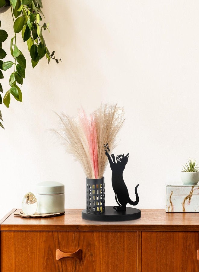 Tandefio Cat Pen Holder for Desk Cute Black Cat Pencil Holder Metal Cat Desk Accessories Desk Organizer Cat Makeup Brush Pen Cups for Office Home Decor Table Centerpiece Cat Lover Gifts Women Girls - Image 5