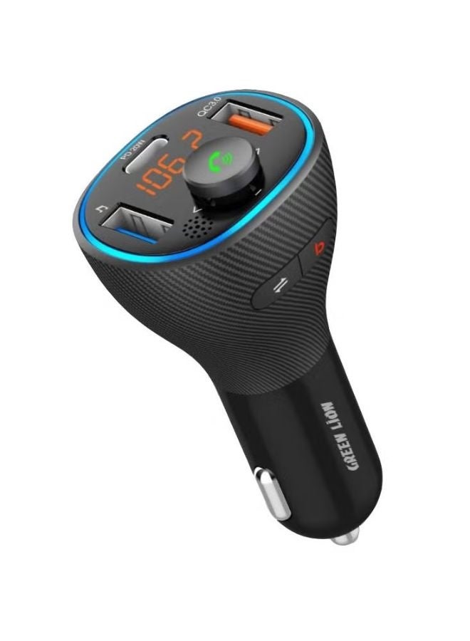 جرين ليون مجموعة جهاز إرسال FM للسيارة من Green Lion مع بلوتوث، ومنفذي USB، ومخرج QC3.0 + PD بقوة 20 وات - 38 وات - Image 2