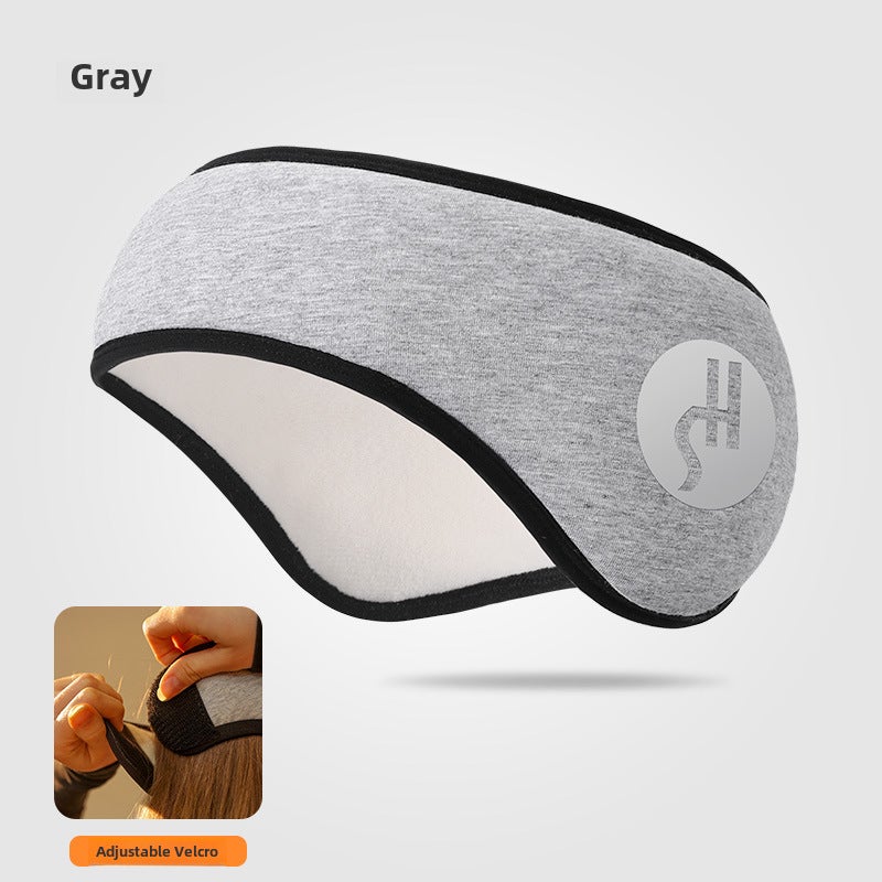 Winter Velvet Adjustable Earmuffs for Women Grey-Velcro DEZ26 