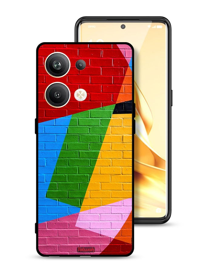 Tolwak Oppo Reno9 Pro Plus 5G Protective Case Cover Colorful Wall Painting - Image 1