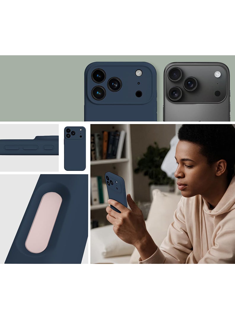 Theodor Protective Slim Fit Case Liquid Silicone Cover with Full Body Protection Anti-Scratch Shockproof Case For Apple iPhone 17 Pro Max (Blue) Cat pumpkin Halloween-01 - Image 5