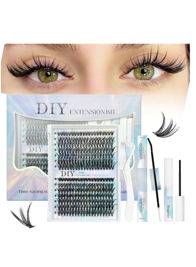 lashvana 280 Clusters New DIY Segment False Eyelashes, 30D 40D Large Capacity D-Curve Messy Dense Curled Imitation Eyelashes, The Perfect Choice for Stunning Eyes - Image 1