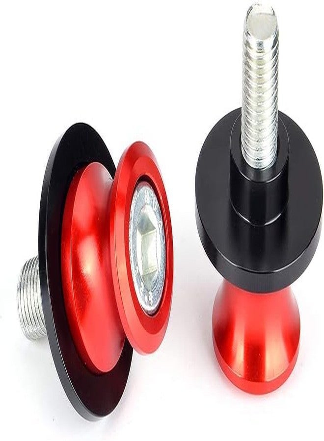 Goldfire 2pcs 8MM M8 X1.5 Motorcycle Swing arm Sliders Spools CNC Swing Arm Stand Screw for Kawasaki Z650 Z800 Z900 Z1000 (Red) - Image 4