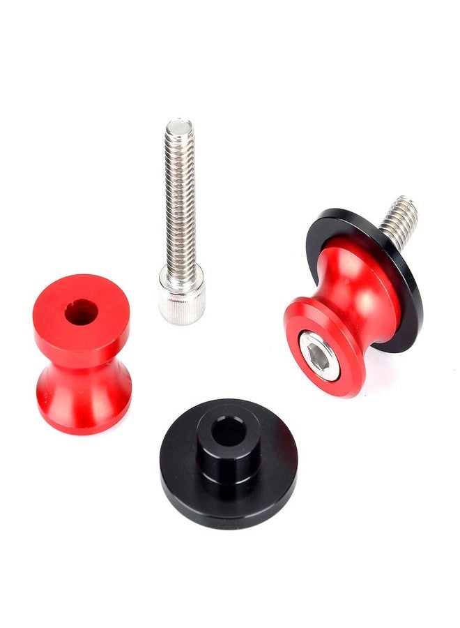 Goldfire 2pcs 8MM M8 X1.5 Motorcycle Swing arm Sliders Spools CNC Swing Arm Stand Screw for Kawasaki Z650 Z800 Z900 Z1000 (Red) - Image 3