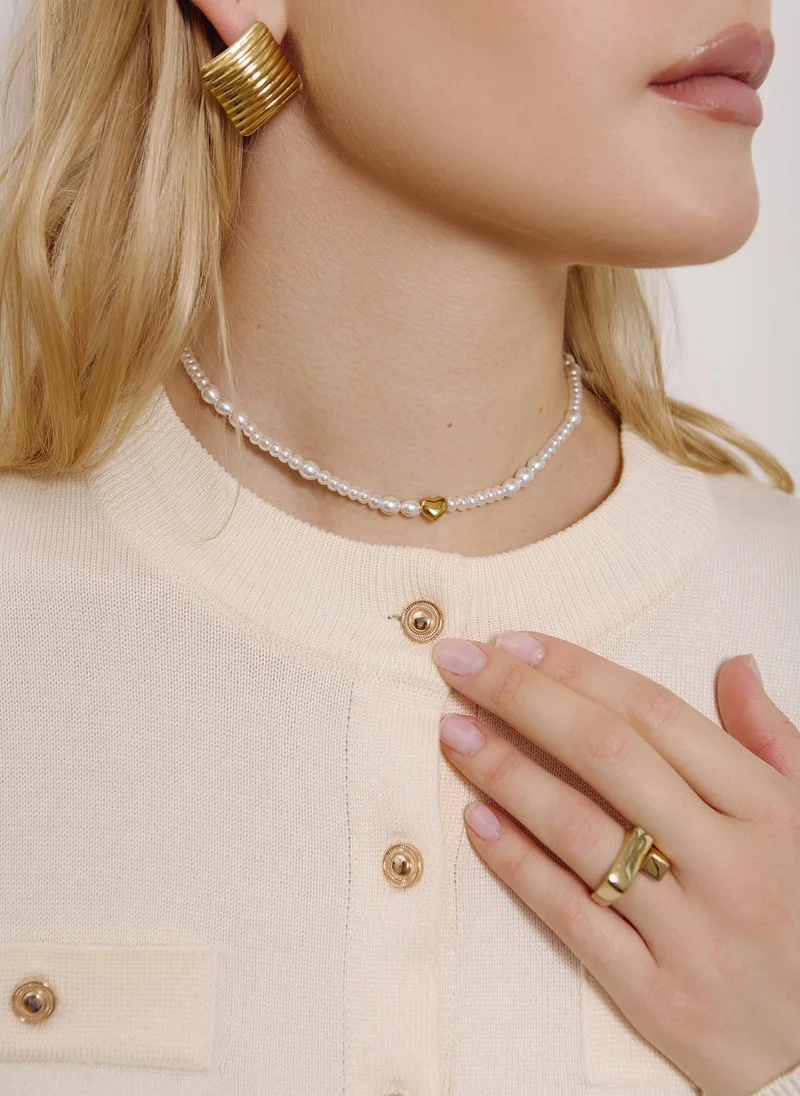 Lichi Pearl thread with heart decoration