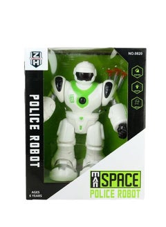 Police robot toy for children white
