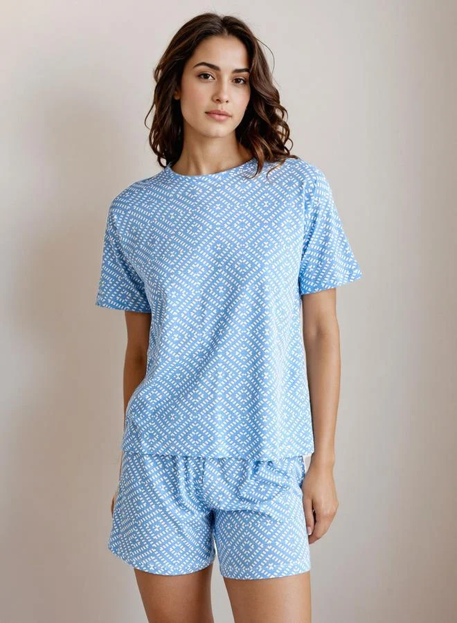 سبلاش فيڤ طقم بيجاما قصير تي شيرت وشورت