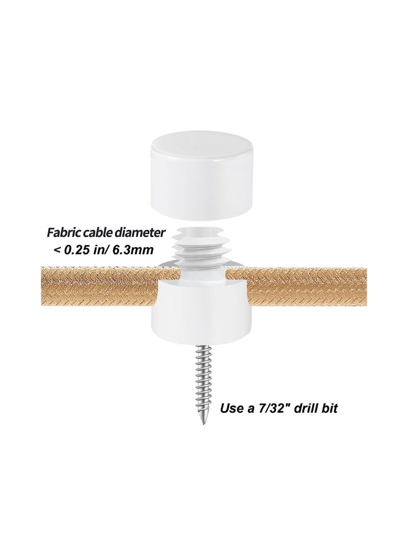 Swag Hook for Ceiling Hanging, Chandelier Ceiling Lights Cable for Hanging Lights, Hanging Lamp Hook, Modern Ceiling Hooks, White (6 Pcs)  - Image 2
