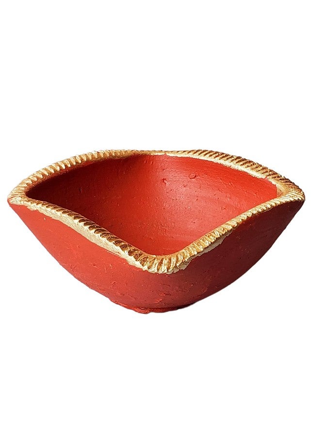 Pure Source India Terracotta, Diya, 1 Piece, Hand Painted (5 Inch / 200 ML) - Image 3