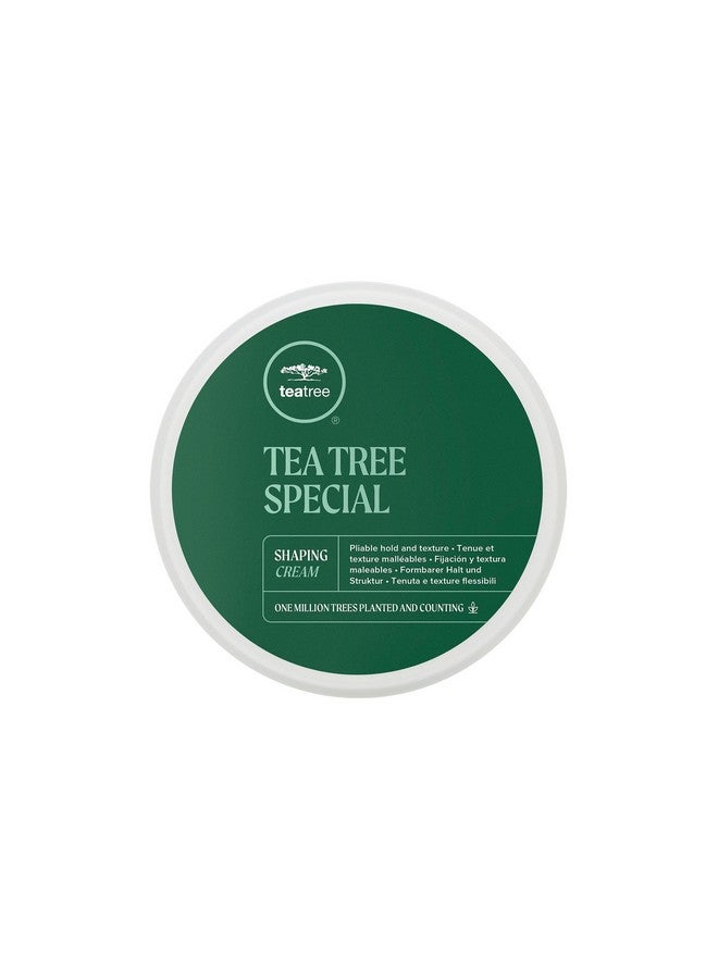 Tea Tree Shaping Cream, Hair Styling Cream, Long-Lasting Hold, Matte Finish, For All Hair Types, 3 oz - Image 1