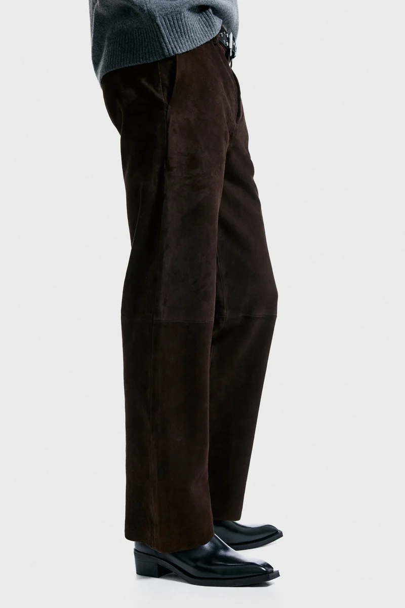 H&M  Relaxed Fit Suede trousers for Men | Best Price UAE