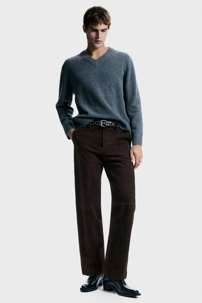 H&M Relaxed Fit Suede trousers