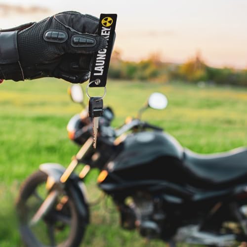 JAGASOL Motorcycle Keychain Tag, Key Ring for Scooters, ATV, UTV, Cars, Backpacks, Trucks, Sportbikes, Dirt Bike, Gifts, Funny Key Chain Lanyard for Men and Women [Launch Key] - Image 3