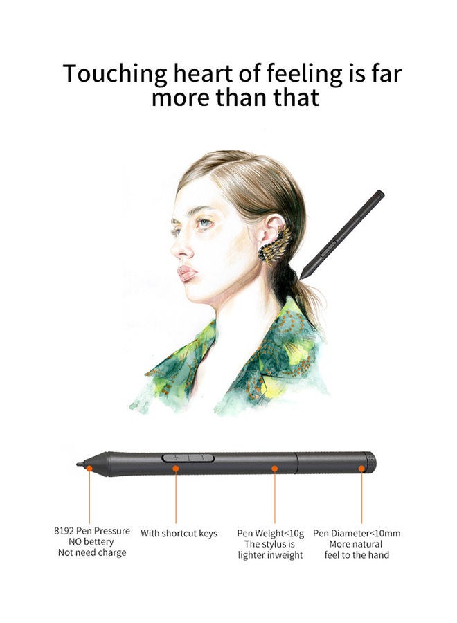 تابلت رسم رقمية لون أسود. - Image 5