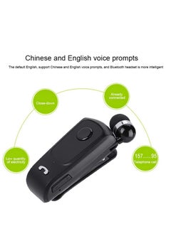 Excefore Bluetooth Headset, Wireless Retractable Handsfree Earpiece Sports Bluetooth 5.1 Headset Single with Mic Noise Cancelling In-ear Earphone for Driver, Trucker, Bike, Sports, etc  - Image 2