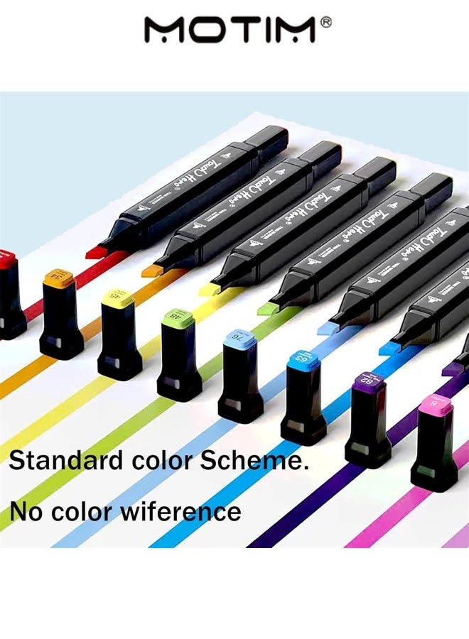 Motim 80 Dual Tip Art Markers for Drawing Coloring Marking Card Making Student Toddler Beginners - Image 2